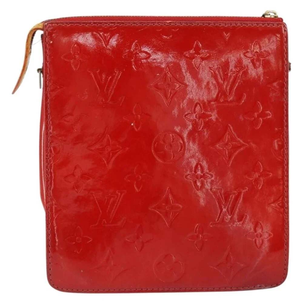 Louis Vuitton Monogram Vernis Motto Accessory Pouch Red